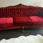 Beautiful Red French Provincial Couch