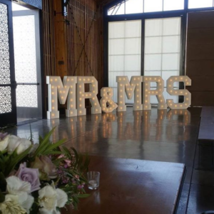 MR & MRS Marquee Letters
