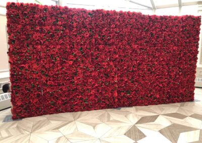 Red flower wall Los Altos