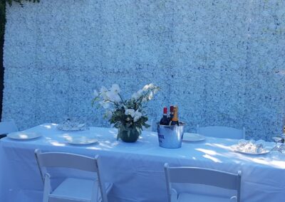 white flower wall rental Fort Lauderdale