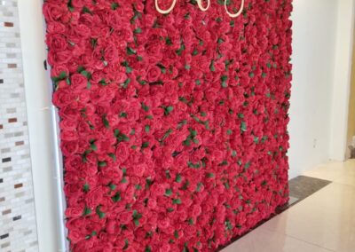 Red flower wall Scottsdale