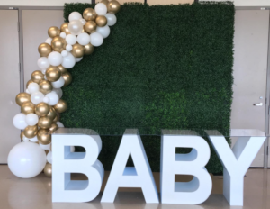 Fort-Lauderdale-marquee-lettering-for-gender-reveal-party