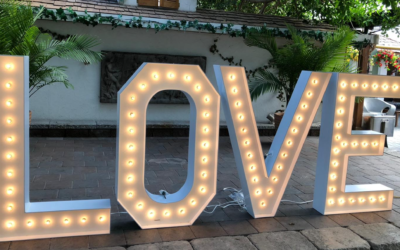 Marquee Letters at Weddings in Fort Lauderdale.